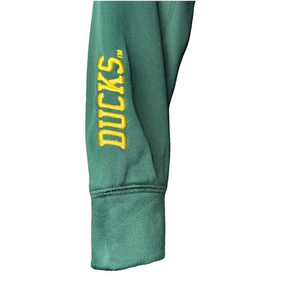 Champion Elite Oregon Ducks Full Zip Hoodie Jacket Men's M Gray Green Appliqué - Picture 3 of 8